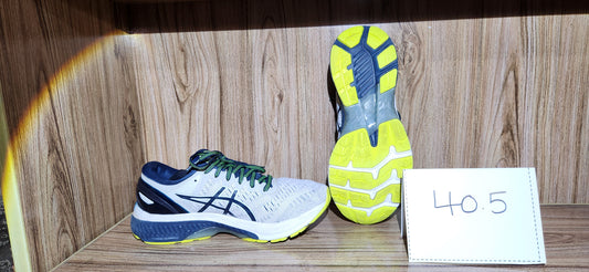 ASICS GEL-Kayano 28 – Sheet Rock/Black/Neon Lime Running Shoes - Size 40.5