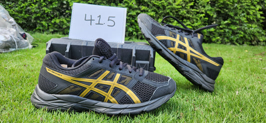 ASICS GEL-Contend 7 – Black/Metallic Gold Running Shoes - Size 41.5