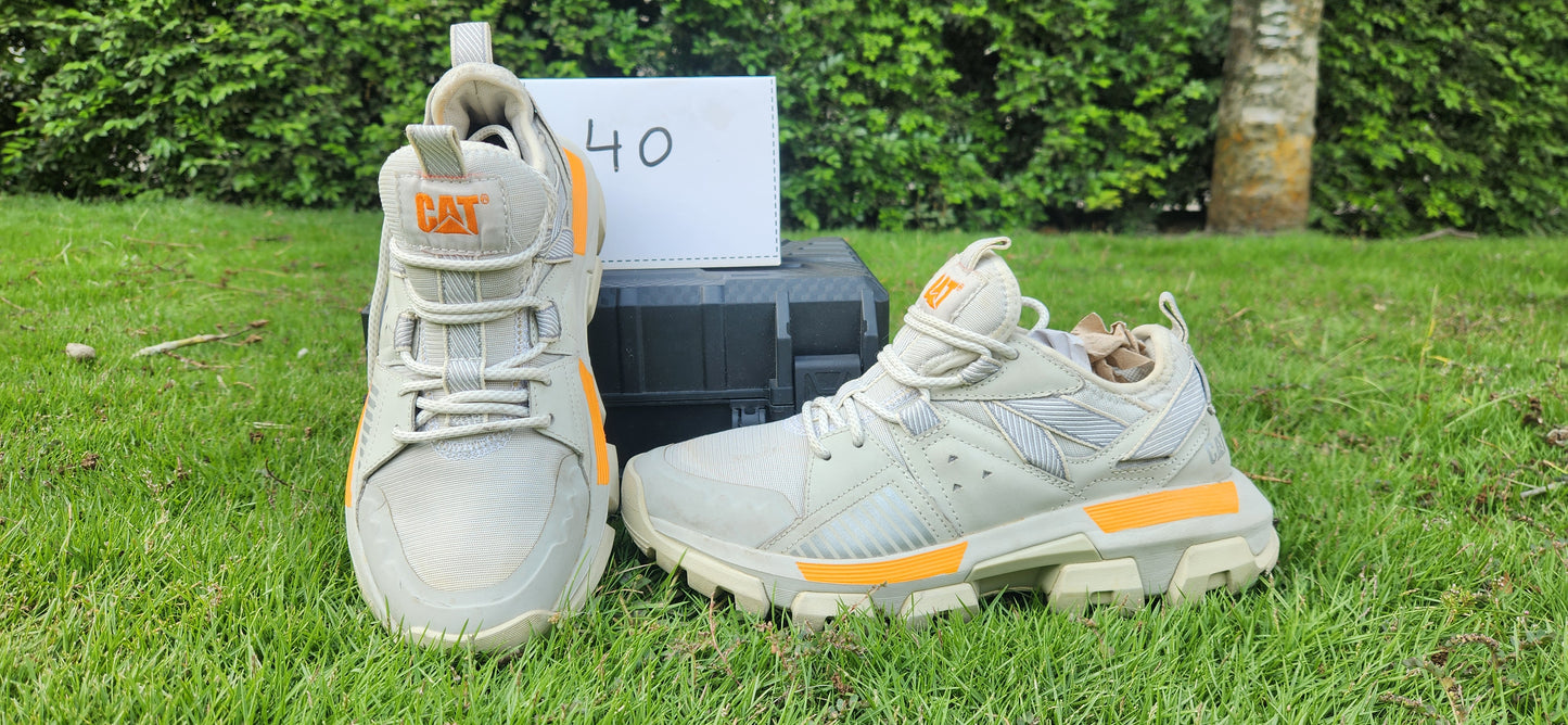 Caterpillar CAT Grey & Orange Sneakers – Size EU 40