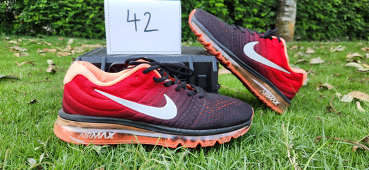 Nike Air Max 2017 - Black/Bright Crimson/Orange Gradient (Size EU 42 / US Men's 8.5)
